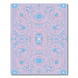 Purple Ornate Purple Floral Vintage Area Rug