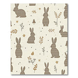 Whimsical Textured Bunny Winter Twig Area Rug
