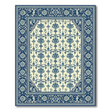 Traditional Persian Navy Blue Ivory Traditional Persian Area Rug