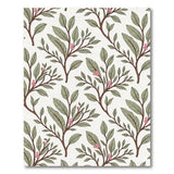 Green Leaf and Pink Berry Floral Area Rug