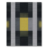 Modern Geometric Black White Yellow Area Rug