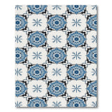 Blue Azulejo Starburst Tile Area Rug