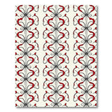 Elegant Red Floral Damask Floral Vintage Area Rug