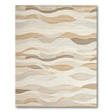 Serene Waves Beige Abstract Area Rug