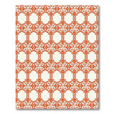 Orange Geometric Trellis Area Rug