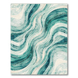 Abstract Area Teal Abstract Swirl Area Rug