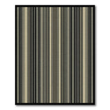 Bold Vertical Black-Grey Striped Area Rug