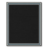 Black and White Black Geometric Border Area Rug