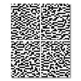 Modern Black White Pixel Geometric Area Rug