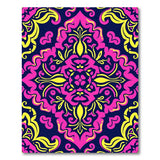 Vibrant Pink Yellow Floral Persian Area Rug