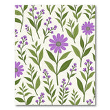 Purple Daisy Floral Area Rug