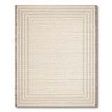 Cream Bordered Woven Area Rug