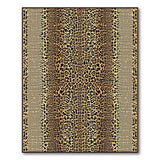 Leopard Print Area Rug in Brown Tan