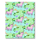 Whimsical Pink Unicorn Kids Area Rug