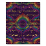 Rainbow Music Notes Abstract Area Rug