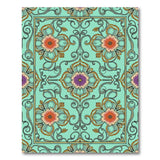 Intricate Teal Floral Persian Area Rug