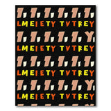 Vibrant Multi-Color Bold Letter Pattern Area Rug