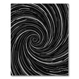 Hypnotic Spiral Black White Abstract Area Rug