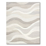 Abstract Area Modern Wavy Grey Abstract Area Rug
