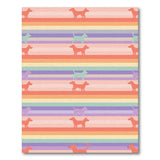 Pastel Rainbow Dog Silhouette Kids Rug
