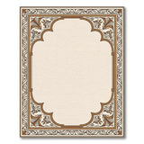 Ornate Arched Border Beige Area Rug