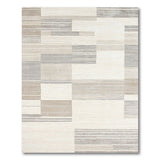 Beige and Neutral Geometric Modern Neutral Geometric Block Area Rug