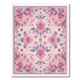 Blush Pink Floral Vintage Area Rug