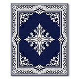 Navy Blue Ornate Persian Border Area Rug