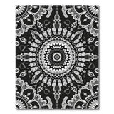 Black and White Ornate Black White Mandala Area Rug