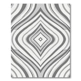 Grey Abstract Diamond Wave Area Rug