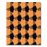 Orange Bold Orange Black Geometric Pattern Area Rug