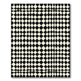 Black White Distorted Diamond Geometric Rug