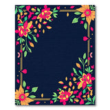 Vibrant Multi-Color Floral Border Rug
