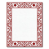 Ornate Red Floral Persian Border Rug