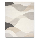 Abstract Area Modern Abstract Grey Wave Area Rug