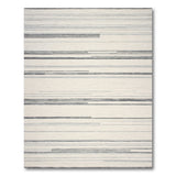 Modern Grey Horizontal Stripe Rug