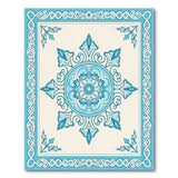 Traditional Persian Blue and Teal Ornate Blue Persian Medallion Area Rug