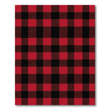 Bold Red Black Buffalo Plaid Rustic Area Rug