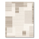 Geometric Modern Beige and Neutral Modern Beige Geometric Block Area Rug