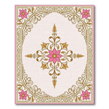 Pink Floral Medallion Persian Area Rug