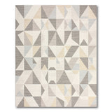 Neutral Geometric Triangle Area Rug