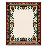 Multi-color and Patterns Ornate Red Floral Border Area Rug