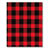 Red Black Tribal Plaid Area Rug