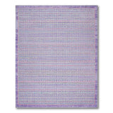 Purple Distressed Woven Stripe Rug