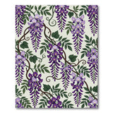 Cascading Purple Wisteria Floral Area Rug