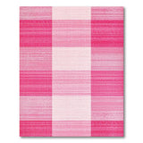 Distressed Pink Gingham Check Area Rug
