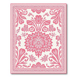 Pink Floral Vintage Cutout Area Rug