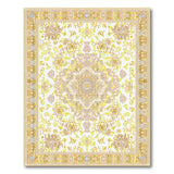 Gold Medallion Ivory Persian Area Rug