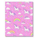 Magical Unicorn Rainbow Pink Kids Rug