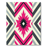 Multi-color and Patterns Pink Starburst Geometric Area Rug